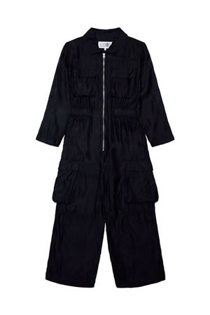 black viscose jumpuit MAISON MARGIELA KIDS | M60639MM03EM6900